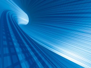 Illustration of blue tunnel
