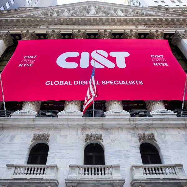 CI&T façade banner at NYSE