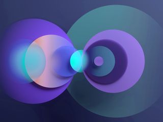 Abstract circles over each other representing big data.