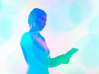 Woman using a tablet 